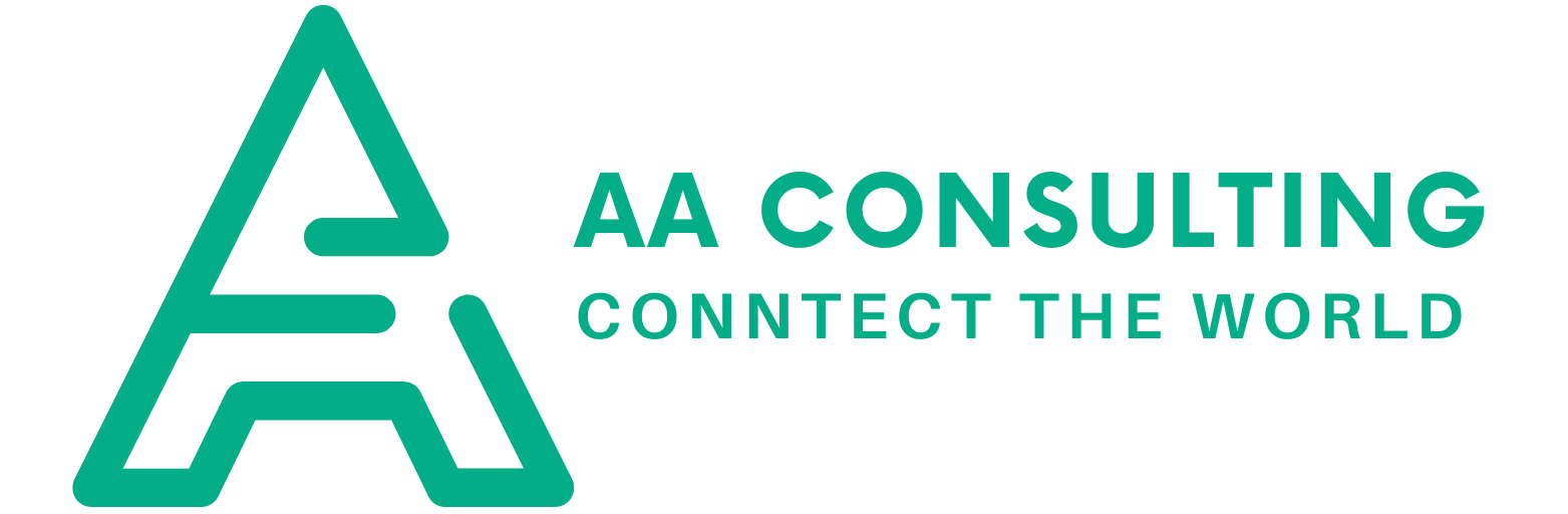 Green White Blue Abstract Letter A Brand Logo (2)